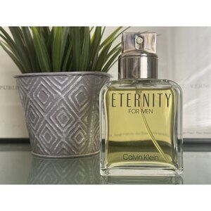 VTG 1990s ORIGINAL Calvin Klein ETERNITY FOR MEN Cologne 3.4 Oz 100ml Spray